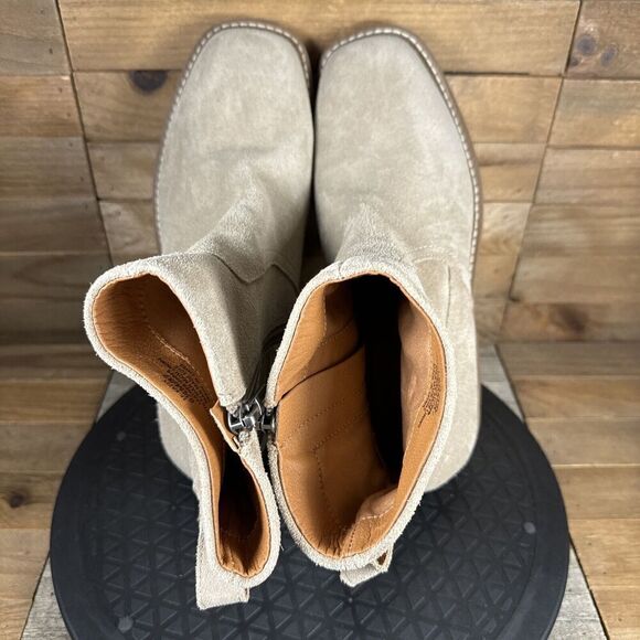 Lucky Womens Size US 6.5 Kazey Tan Ankle Zip Up Heeled Boots Dune Side Zip - Picture 5 of 10